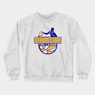 Sebastian The Legend Basketball Custom Player Your Name Crewneck Sweatshirt